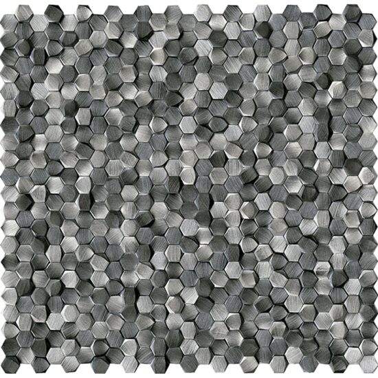 GRAVITY ALUMINIUM 3D HEX. METAL TITANIUM G150 GRAVITY ALUMINIUM 3D HEX METAL TITANIUM 30.7х30.1 (мозаїка)