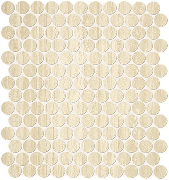 navara35353 ROMA TRAVERTINO ROUND MOSAICO 29.5х32.5 (мозаїка) FLTT