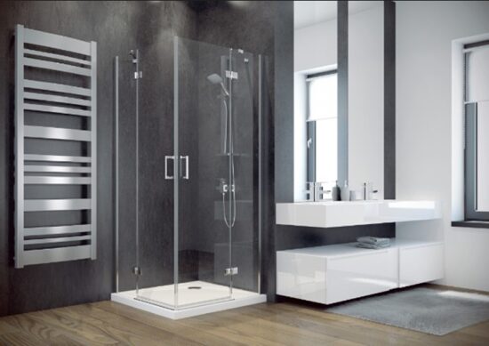 navara35790 Кабіна квадратна VIVA 90x90x195 L/P, скло прозоре, профіль хромований