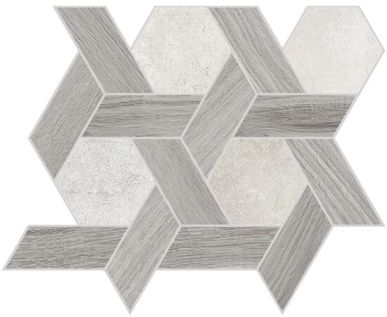 navara42684 IL CERRETO DECORO PINOT GRIGIO WHITE 30х26 декор M287 (MOSCP01) (плитка для підлоги і стін)