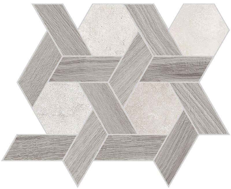 navara42684 IL CERRETO DECORO PINOT GRIGIO WHITE 30х26 декор M287 (MOSCP01) (плитка для підлоги і стін)