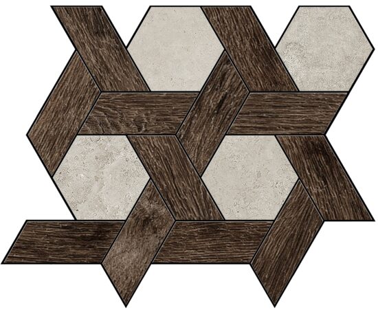 navara42686 IL CERRETO DECORO AMARONE BROWN 30х26 декор M287 (MOSCP03) (плитка для підлоги і стін)