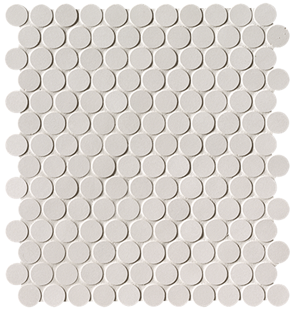 navara43122 MILANO&FLOOR BIANCO ROUND MOSAICO MATT 29.5х32.5 (мозаїка) FNSV