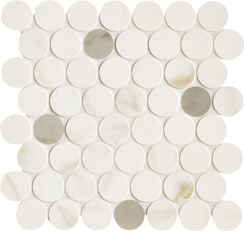 navara45170 M8FU MAGNIFICA CALACATTA GOLD MOSAICO CIRCLE 31х31 (мозаїка)