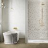navara45170a M8FU MAGNIFICA CALACATTA GOLD MOSAICO CIRCLE 31х31 (мозаїка)