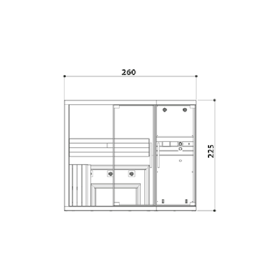 Сауна JACUZZI SASHA-MI SMI-1036-1020 WHITE DX 260х120х225