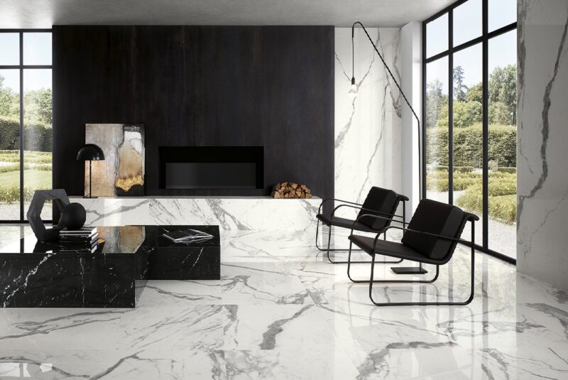 navara51436a ROMA GOLD CARRARA SUPERIORE BRILLANTE RT 120х120 (плитка для підлоги і стін) fPZW