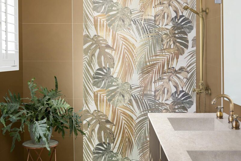 navara52424a MAL6 MOMENTI DECORO FERNS AVORIO 80x120 декор (плитка настінна)