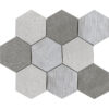 WORLD HEXAGON TEXT. GREY 29.9X25.9X0.8 G126 WORLD HEXAGON TEXTURE GREY 29.9x25.9 (мозаїка)
