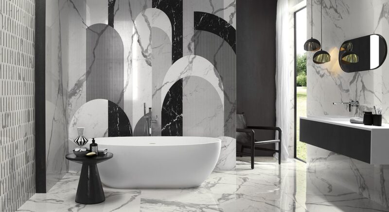 ROMA GOLD CARRARA SUPERIORE BRILLANTE RT 50х120 (плитка настінна) fQCS