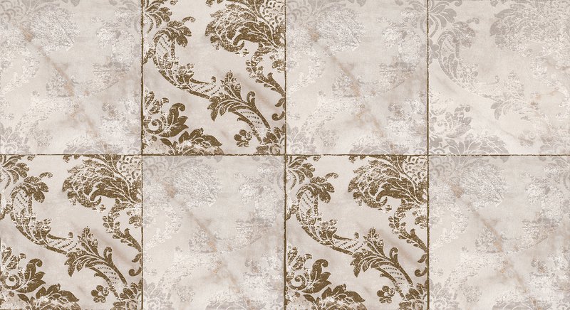 ROMA GOLD CALACATTA DELICATO DAMASCO INSERTO MIX 2 30.5х112 RT декор-панно (плитка настінна) fQNG
