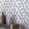navara53651b G133 EFFECT TRIANGLE SILVER 31x26 (мозаїка)