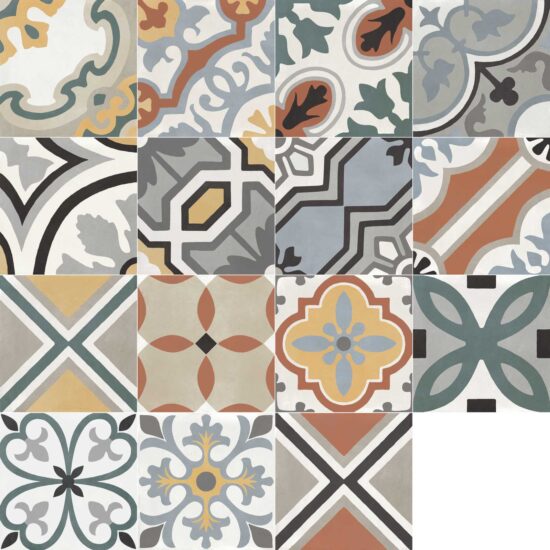 M1L9 D_SEGNI COLORE DECORO MIX COLORE 20х20 (плитка для підлоги і стін)
