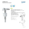 Впускний клапан Compact 95L-3/8M, боковий 3/8'' латунний, швидке наповнення, клас 1