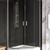 Душова кабіна півкругла SUVIA R55 90x90х201 скло clear + піддон MARO