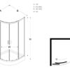 Душова кабіна півкругла SUVIA R55 90x90х201 скло clear + піддон MARO