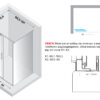 Душова кабіна прямокутна SMART 100x90x200 скло clear ACTIVE SHIELD 8мм