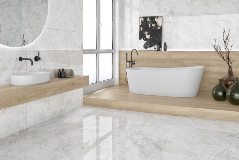 navara64586b MARBLE PAONAZZO BLANCO PULIDO 80x160 (плитка для підлоги і стін)