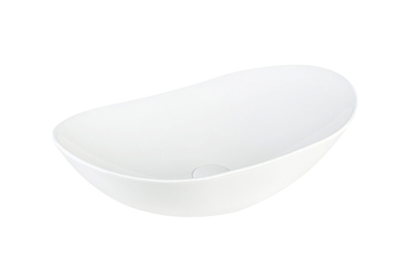 BARONESA Умивальник накладний без отвору під змішувач 60x36x15,5, glossy white