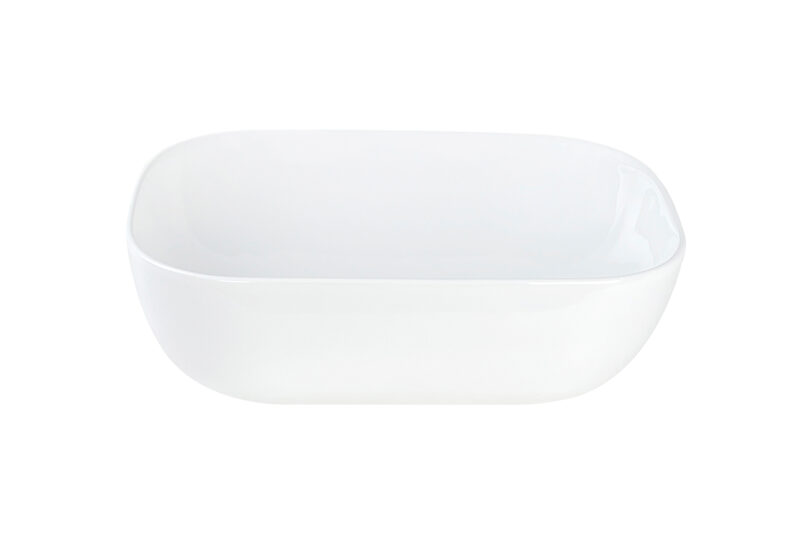 DUQUESA Умивальник накладний без отвору під змішувач 45,5x32x13,5, glossy white