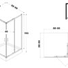 Душова кабіна квадратна SUVIA 2D 90x90х190 скло clear ACTIVE SHIELD 5мм