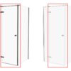 Душові двері KALIBRA 120x195 скло clear ACTIVE SHIELD 6мм