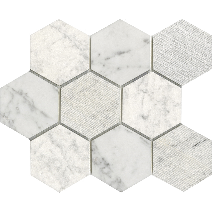 G137 WORLD HEXAGON TEXTURE WHITE 29,9x25,9 (мозаїка)
