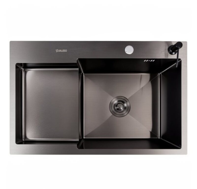 6a4f2a099d-1_resize_1200x1200 Кухонна мийка нержавійка CM 78*50C R VALESO Handmade PVD чорна з поглибленою полицею (3,0/0,8)