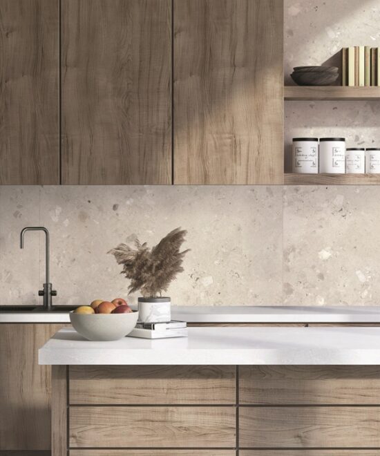 Modern,,Luxury,Kitchen,With,Built,In,Wooden,Cabinet,Counter,,Cupboard, SANMARCO NATURAL IVORY (1 сорт)