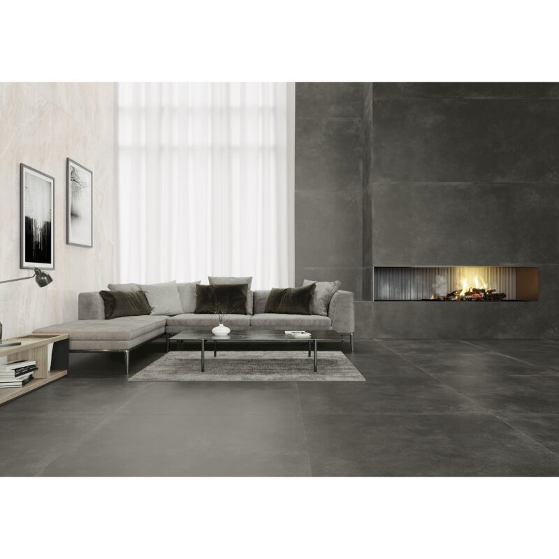 0734419001672842771.jpg Керамограніт Cerrad Modern Concrete Graphite Rect 79,7x79,7 см — фото 4