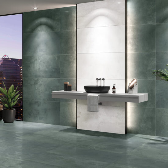 0845374001770798677.jpg Керамограніт Almera Ceramica (Spain) Iron Turquoise 60x120 см