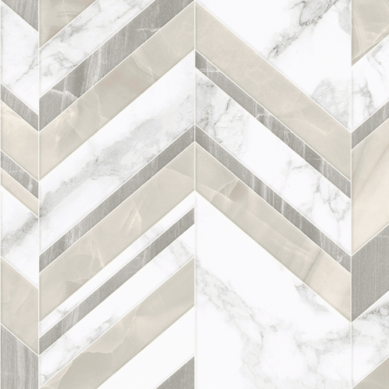 lpr-000043512 Marmo Bianco Chevron 300*600 стіна GoldenTile G70151